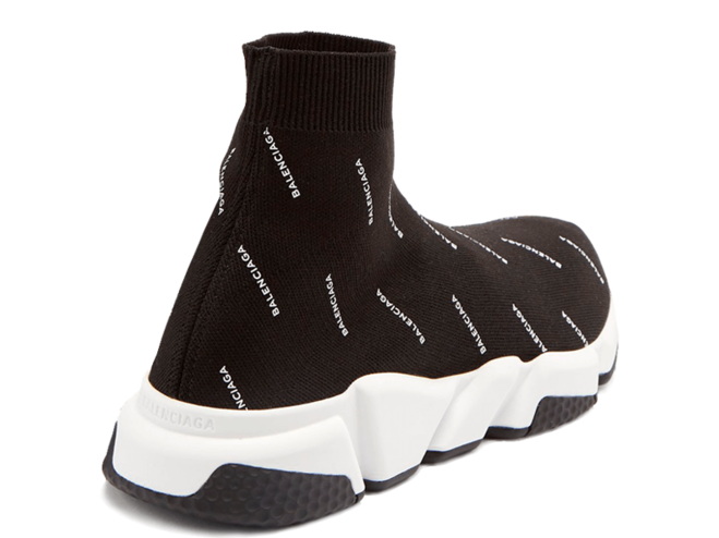 Buy Women's Balenciaga Speed Runner Mid Logo / Black / White Now!