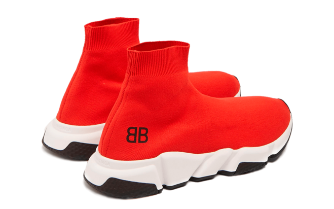 Men's Red Balenciaga Speed Runner Mid - Shop Now!