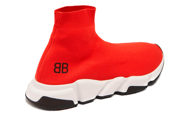 Get the Latest Red Balenciaga Speed Runner Mid for Men's