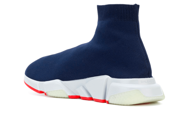 Men's Navy Balenciaga Speed Runner Mid - On Sale Now