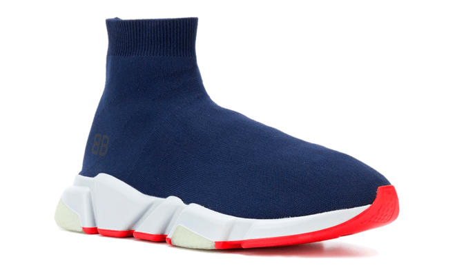 Buy Now - Men's Balenciaga Speed Runner Mid / Navy Sneakers