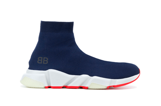 Balenciaga Speed Runner Mid / Navy - Men's Sneakers for Sale