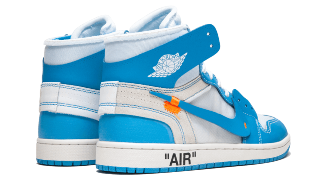 Grab Discount on Men's Air Jordan 1 x Off-White NRG Powder Blue Shoes!