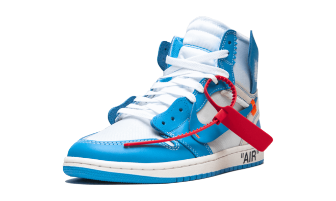 Men's Air Jordan 1 x Off-White NRG Powder Blue Shoes - Get Discount Now!