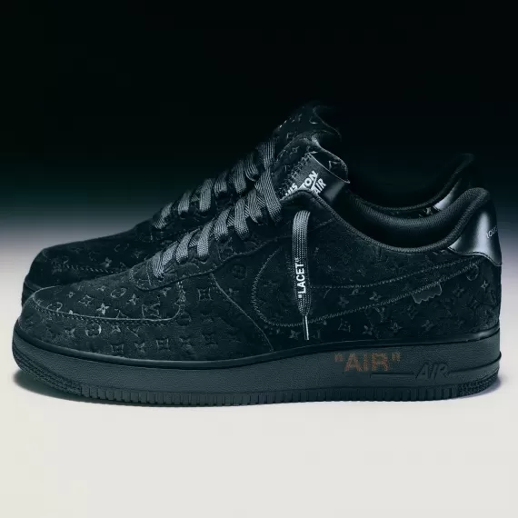 Get the stylish Louis Vuitton and Nike Air Force 1 By Virgil Abloh - Black - Anthracite men's shoes today!