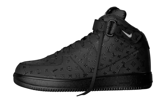 Shop the Louis Vuitton X Air Force 1 Mid Black Men's Sneaker at a Discount Now!