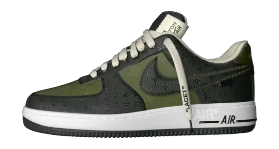 Discounted Louis Vuitton X Air Force 1 Low Khaki/White Men's Shoes from Shop