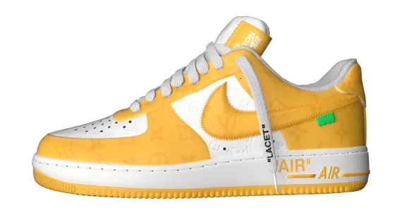 Men's Louis Vuitton x Nike Air Force 1 by Virgil Abloh Low Yellow - Get It Now!