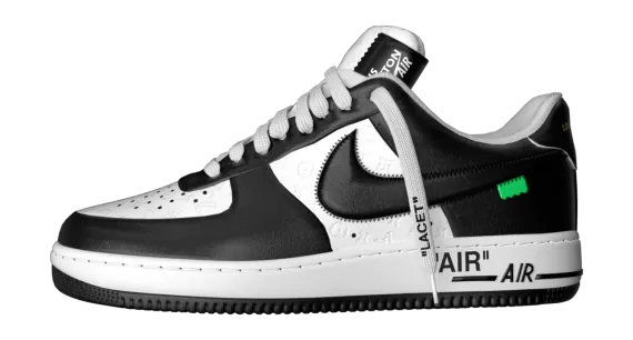 Shop the Louis Vuitton and Nike Air Force 1 by Virgil Abloh Low Black and White Men's Shoes! Get them now!