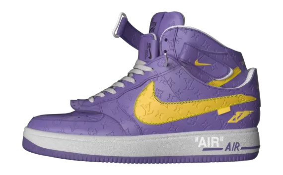 Shop Louis Vuitton and Nike Air Force 1 by Virgil Abloh Mid Violet for Men's - Buy Now!