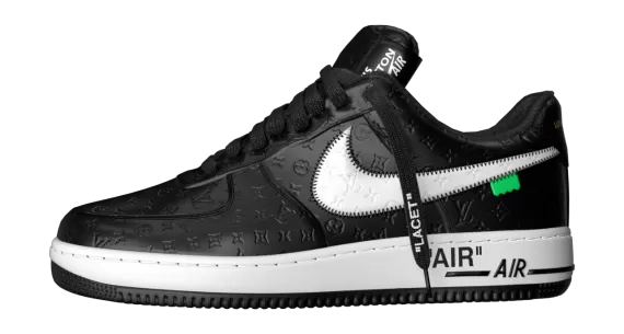 Men's Louis Vuitton and Nike Air Force 1 Low by Virgil Abloh Black - Buy Now and Get It!
