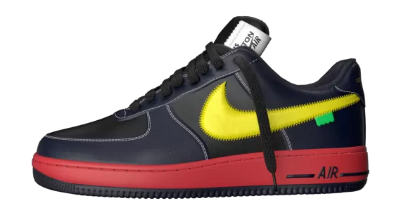 Buy the Louis Vuitton X Air Force 1 Low Dark Blue - Get the Latest Trendy Men's Shoes!