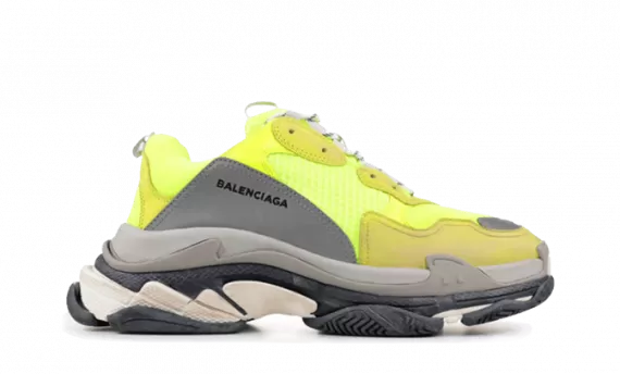 Women's Balenciaga TRIPLE S TRAINERS - Jaune Fluo at Discount Shop