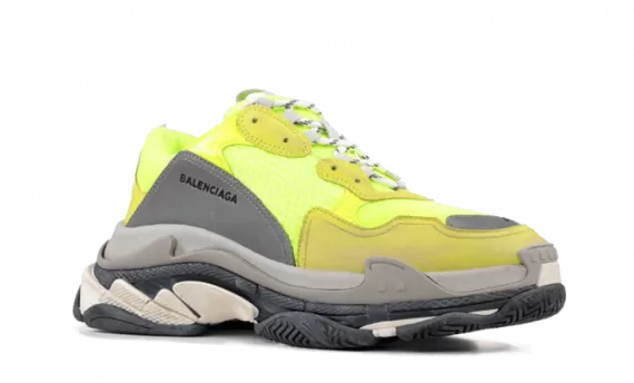 Women's Balenciaga TRIPLE S TRAINERS - Jaune Fluo - Get Yours Now at Discount Shop