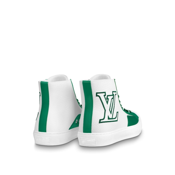Look trendy with the Louis Vuitton Tattoo Sneaker Boot White for men's.