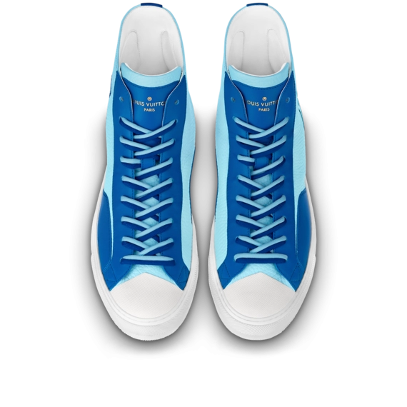 Shop the Trendy Louis Vuitton Tattoo Sneaker Boot Blue for Men's