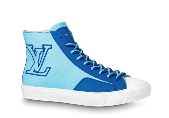 Buy the Louis Vuitton Tattoo Sneaker Boot Blue for Men's