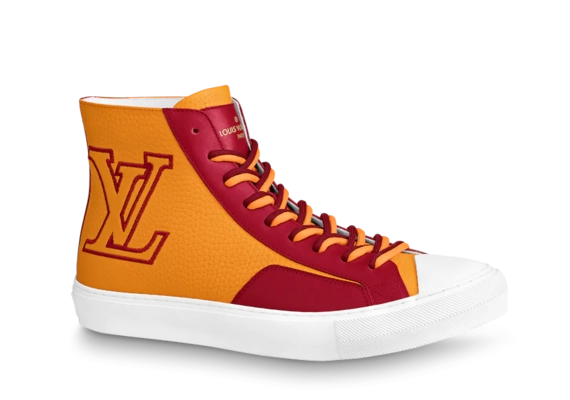 Shop Men's Louis Vuitton Tattoo Sneaker Boot Orange with Discount