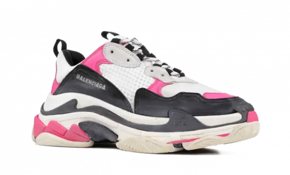 Look Stylish with Balenciaga Triple S Trainers - Pink / Black for Women's