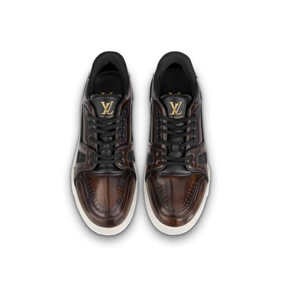 Men's Fashion: Cognac Brown Louis Vuitton Trainer Sneaker