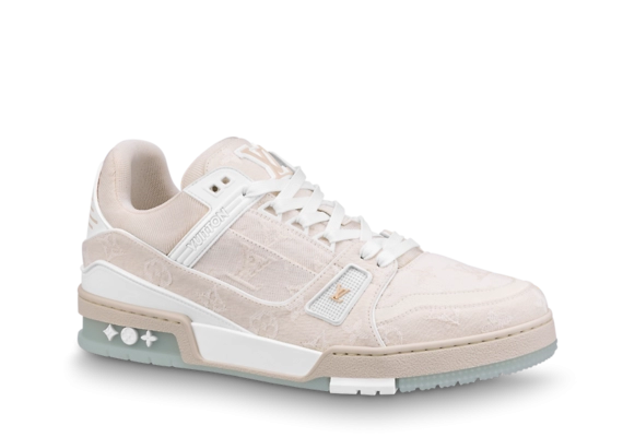 Men's Louis Vuitton Trainer Sneaker Beige - Get It Now at a Discount!