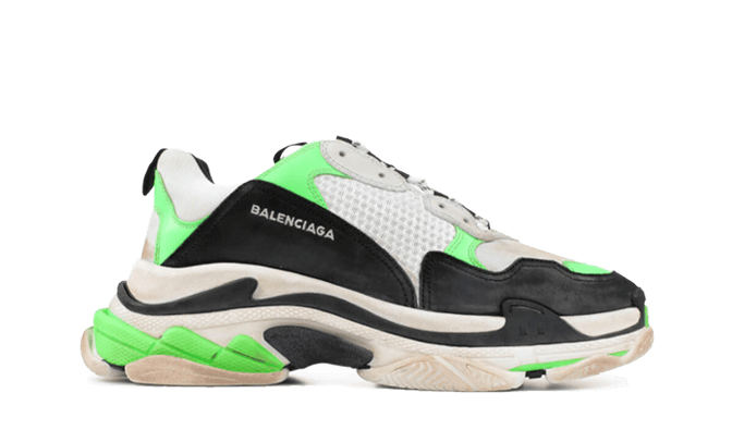 buy real  Balenciaga Triple S  White / Black / Neon for 285 USD only