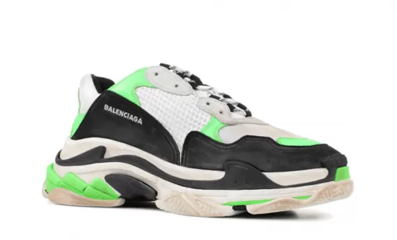 Grab the Latest Women's Balenciaga Triple S TRAINERS - White/Black/Neon with Discounts!