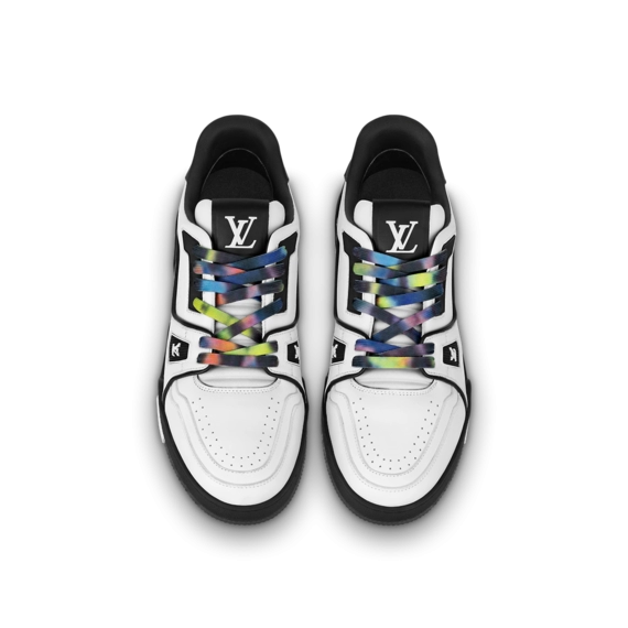 Shop the Men's LV Trainer Sneaker Black / White and Save Now!
