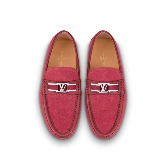 Look Sharp with the Louis Vuitton Hockenheim Mocassin Bordeaux Red for Men