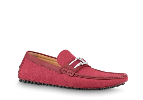 Shop the Louis Vuitton Hockenheim Mocassin Bordeaux Red for Men