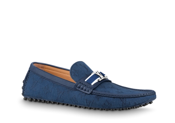 Shop Louis Vuitton Hockenheim Mocassin Navy Blue for Men