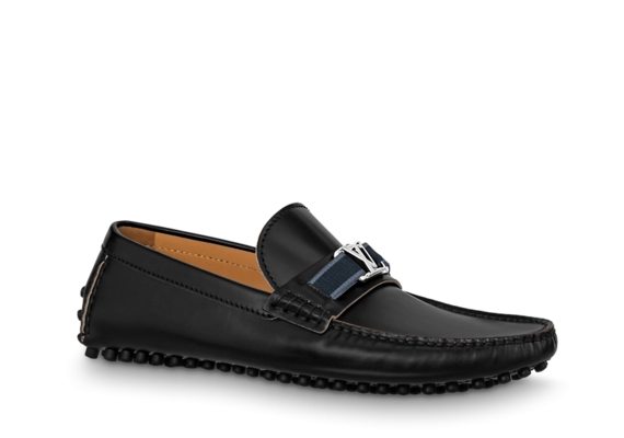 Shop Louis Vuitton Hockenheim Mocassin Black - Men's Fashion Designer Shoes