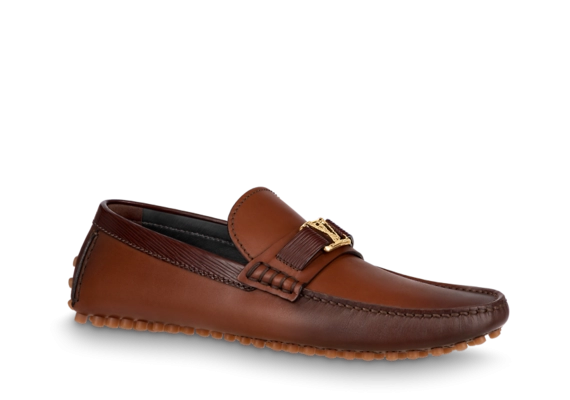 Shop Discounted Louis Vuitton Hockenheim Mocassin Cognac Brown for Men