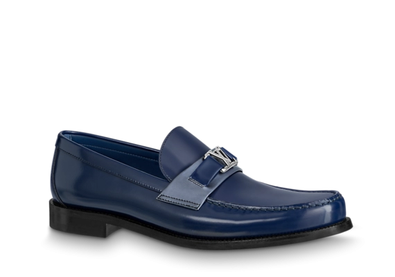 Men's Louis Vuitton Major Loafer Glazed Calf Leather Navy Blue - Shop Discounted Now!