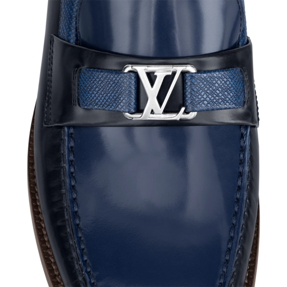 Discount on Men's Louis Vuitton Major Loafer Navy Blue - Shop Now!
