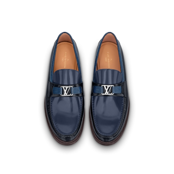 Men's Fashion: Louis Vuitton Major Loafer Navy Blue - Shop and Save!