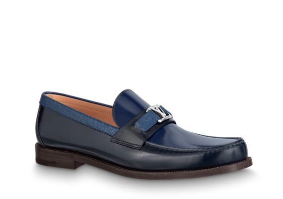 Men's Louis Vuitton Major Loafer Navy Blue - Shop Now and Get Discount!