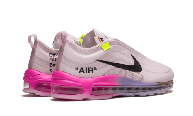 Discounted Men's Nike x Off White Air Max 97 Elemental Rose Serena Queen!