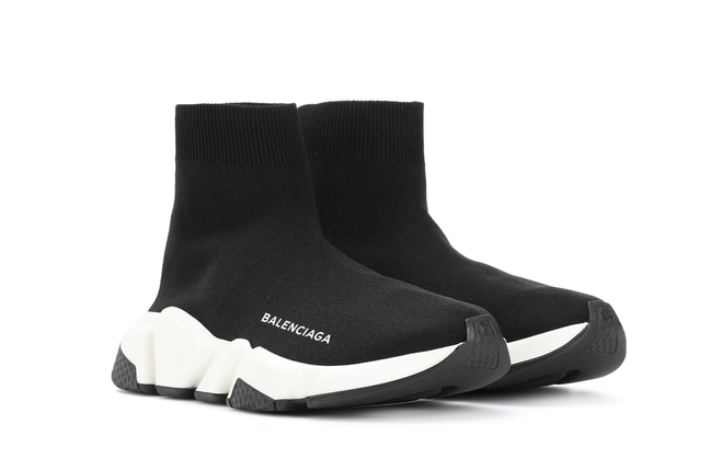 Shop the Latest Men's Balenciaga Speed Runner MID Black/White/Black at Discount!