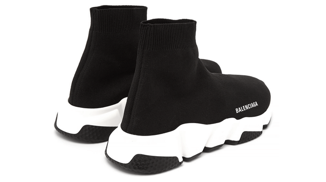 Discount on Women's Balenciaga Speed Runner MID Black/White/Black