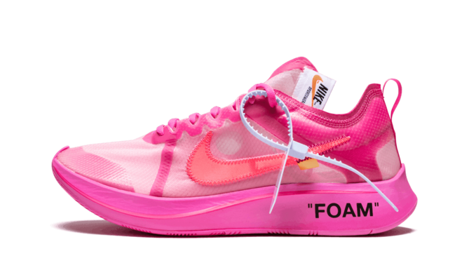 Nike The 10 x Off White Zoom Fly TULIP PINK / RACER PINK - Men's Discounted Sneaker