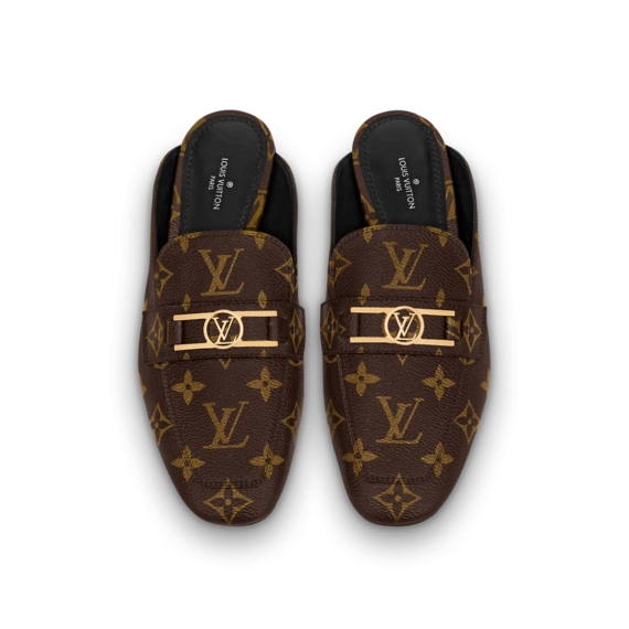 Be Fashionable with Louis Vuitton Upper Case Flat Open Back Loafer for Women's