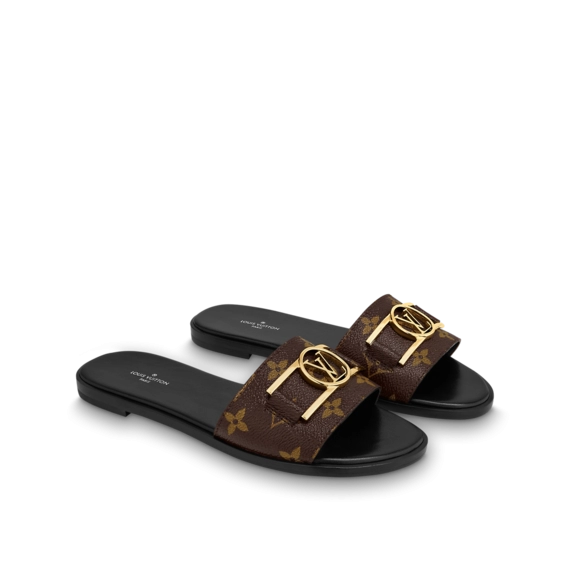 Shop Women's Louis Vuitton Lock it Flat Mule Online