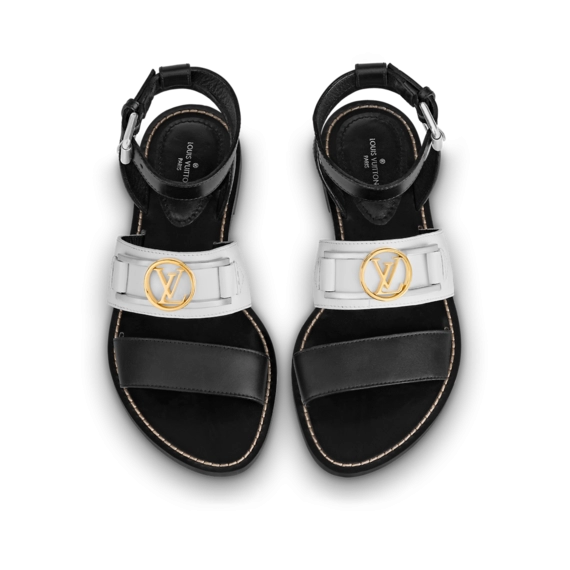 Shop Women's Louis Vuitton Academy Flat Sandals Now