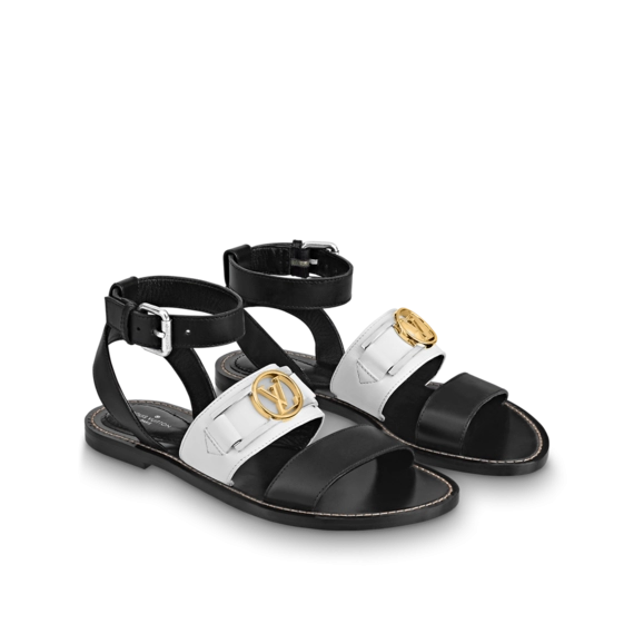 Women's Luxury Louis Vuitton Academy Flat Sandals