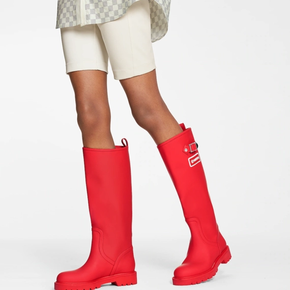 Women's Designer Boots - Louis Vuitton Territory Flat High Boot - Get Discount!