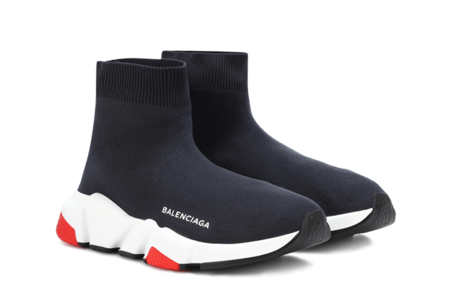 Get the Latest Balenciaga Speed Runner MID Black/Red for Men's