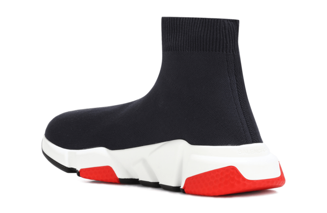 Stay Trendy with Balenciaga Speed Runner MID Black/Red for Men's
