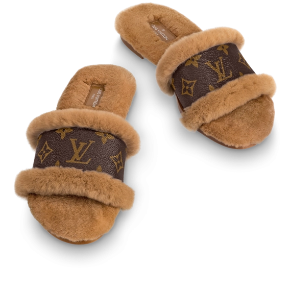 Discounted Louis Vuitton Lock It Flat Mule Shoes for Women