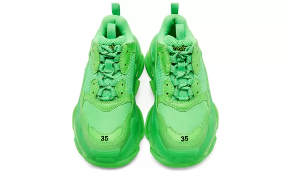 Be Stylish with the Balenciaga Triple S - Neon Green for Men's